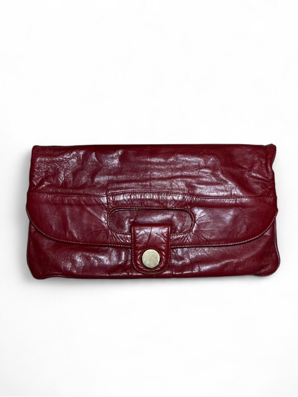 Vintage The Cat Genuine Leather Made in Uruguay Convertible Clutch/Laptop Bag